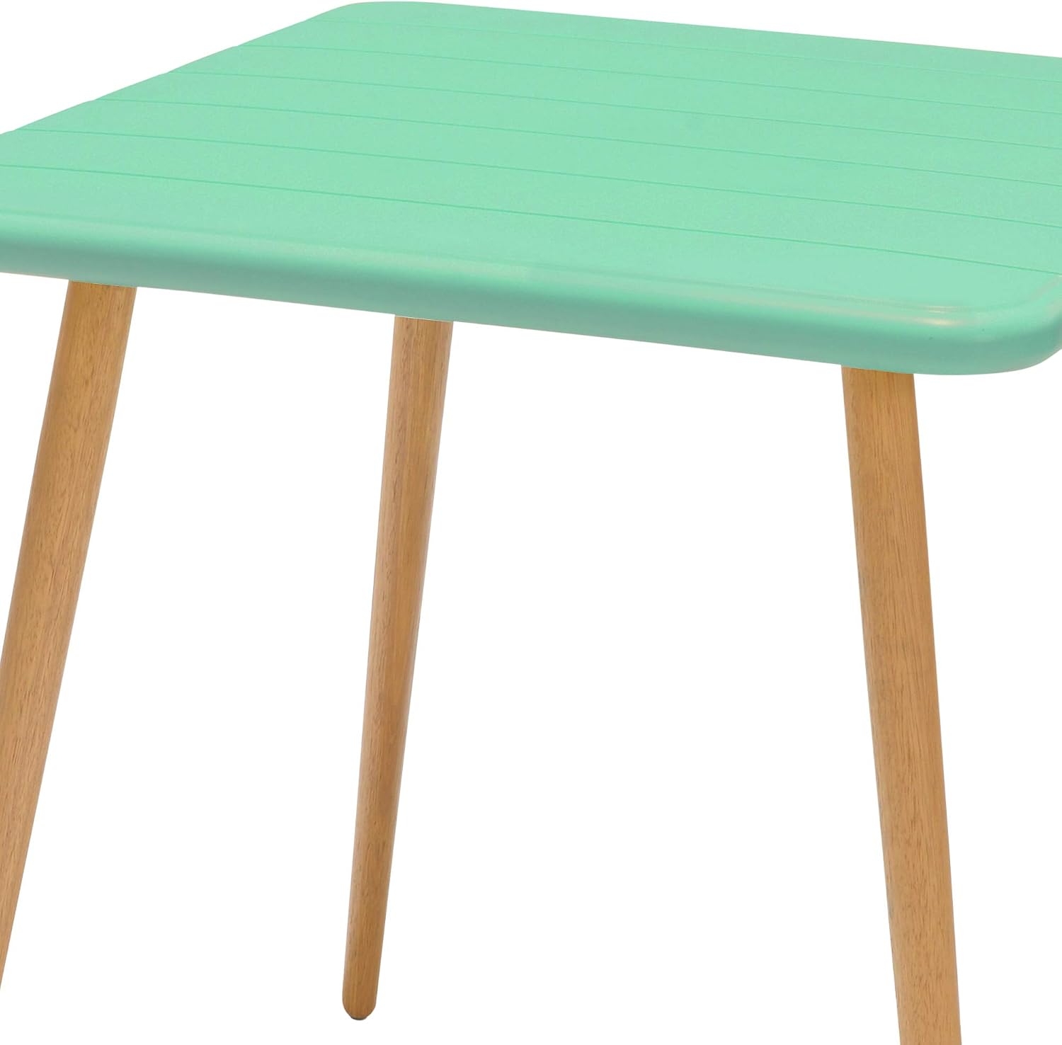 Armen Living LCNADIMINT Nassau Square Outdoor Mint Green Eucalyptus Dining Table