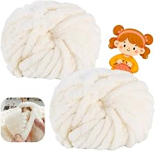 Chunky Yarn for Hand Knitting 500g (250g x 2) Approx. 54m, Chunky Yarn XXL Fat Wool for Carpets, Blanket, Hat, Scarf (01)