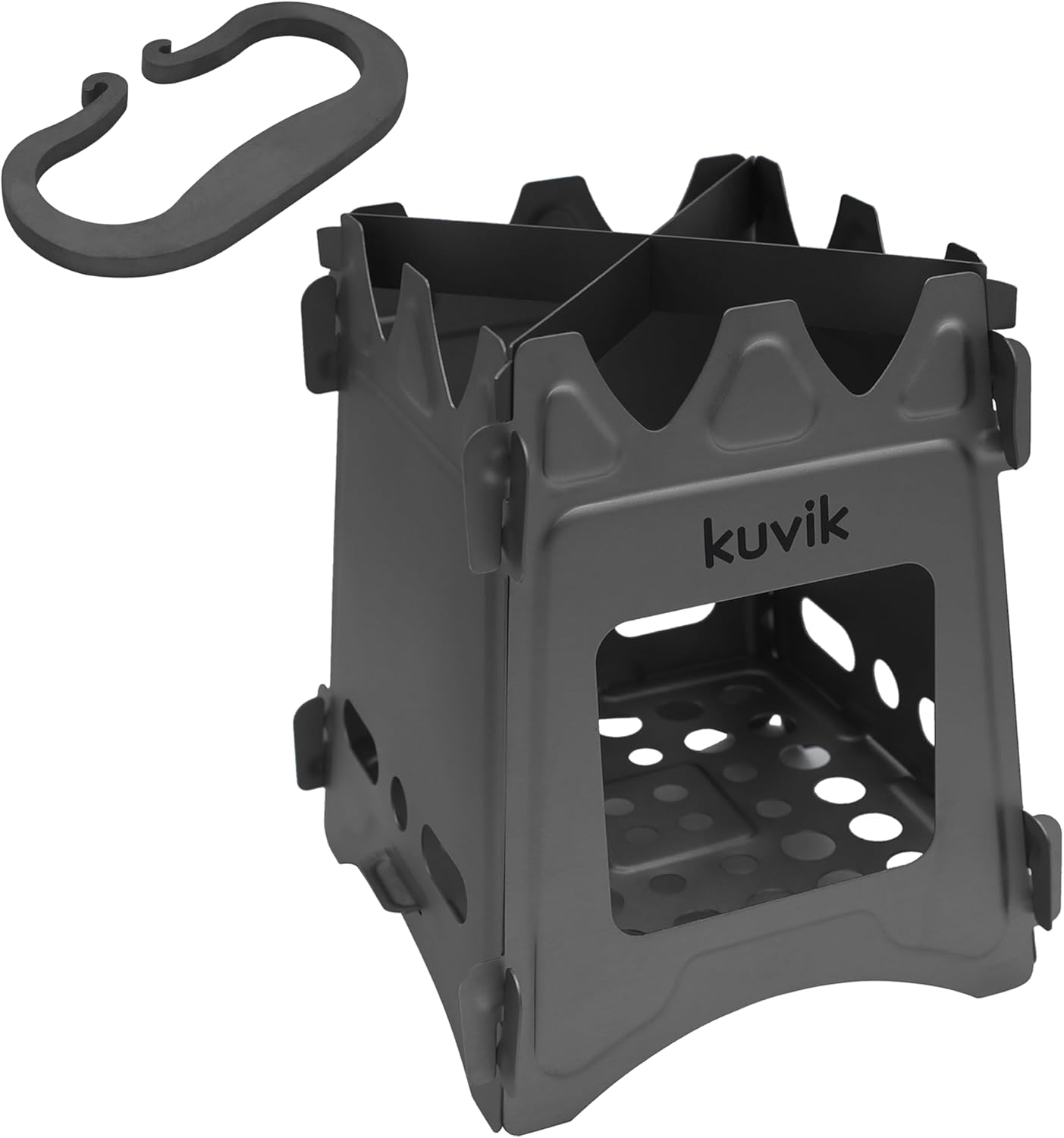 Kuvik High-Carbon Steel Striker (French) & Titanium Wood Stove Bundle