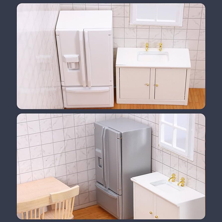 Amazon | 1:12 ドールハウスミニチュア冷蔵庫モデル家具スケール