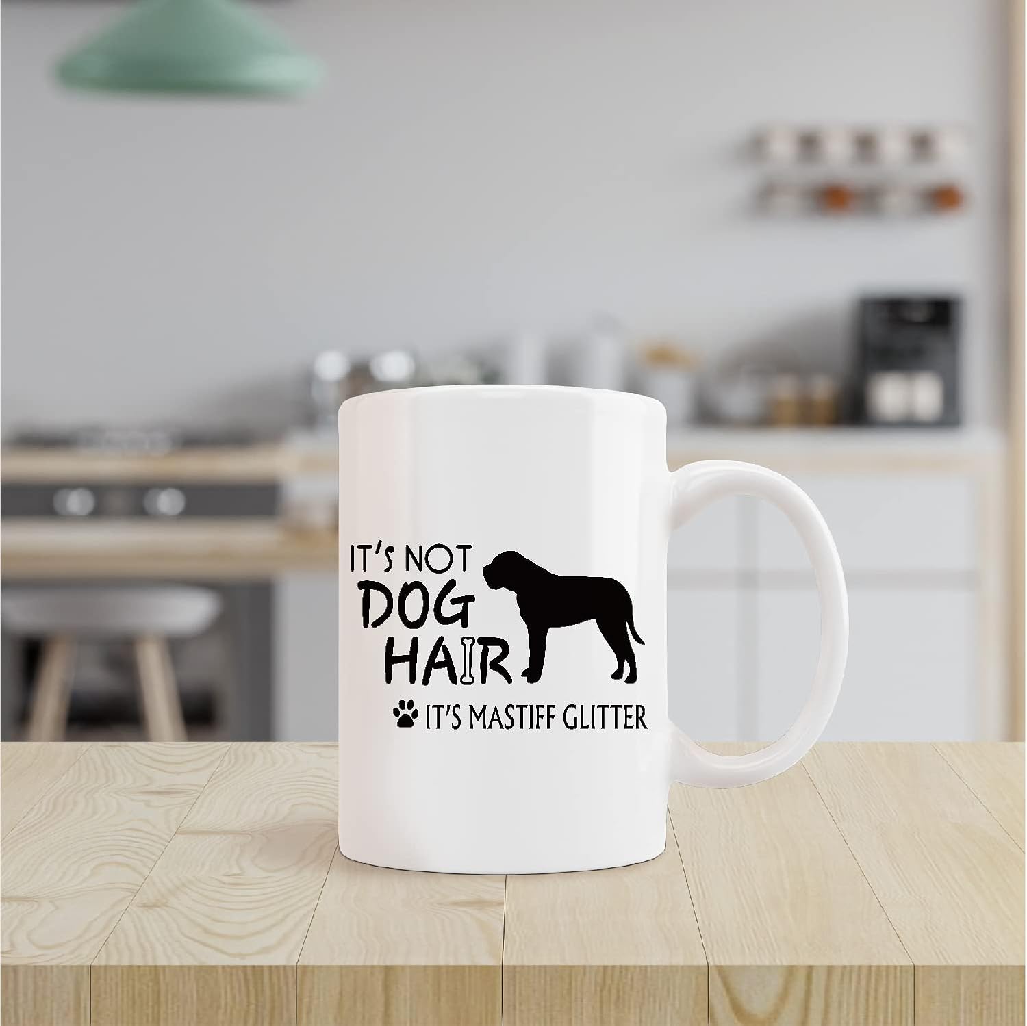 kunlisa Funny Mastiff Mug Cup,It's Not Dog Hair It's Mastiff Glitter Ceramic Mug-11oz Coffee Milk Tea Mug Cup,Gifts For Dog Lovers Mastiff Mom Dog Mom Women Men Teen Girls,Pet Lovers Coworkers Gifts - Image 2