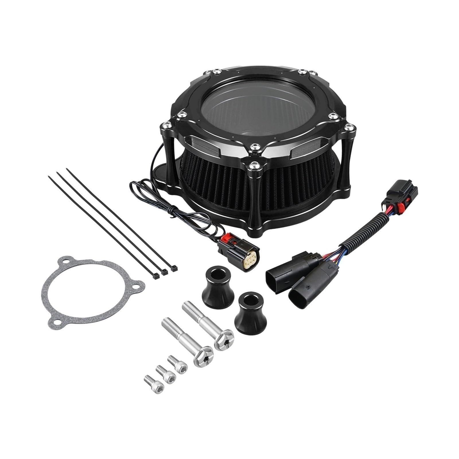 Pianka Filtr Powietrza Pasuje do Harley Touring Street Glide Road/Special Filtr wlotu powietrza Road King Electra Ultra Limited(Black)