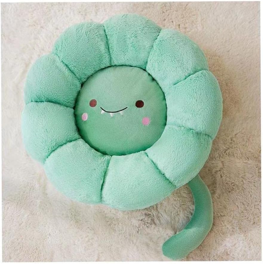 Cat Nest Flower Shape Cat Sofa Bed Cute and Comfortable Pet Cat House Thickened Non-Slip Soft Pet Bed Suitable for Small Cats and Dogs (S,Green)