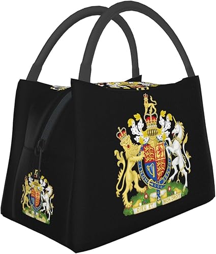 Miniatura 2 de UK England Royal Coat of Arms United Kingdom - Bolsa térmica plegable grande con aislamiento  Bolsa de almuerzo a prueba de fugas para adultos