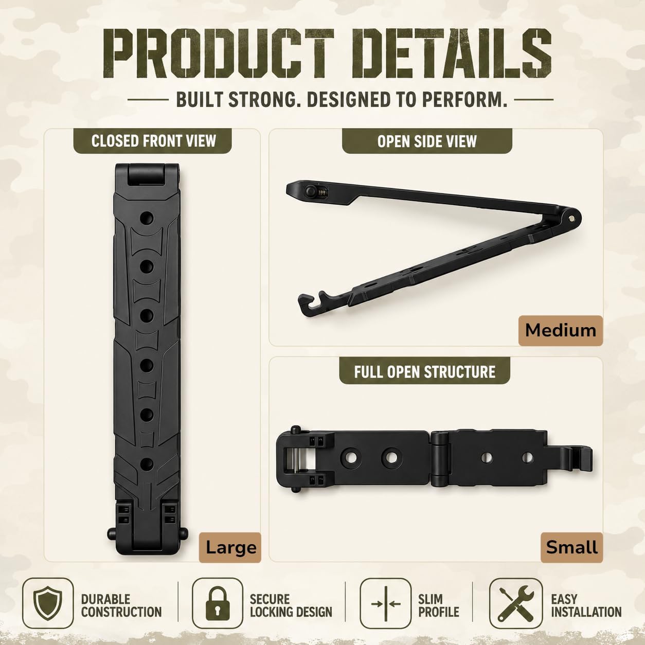 Molle Attachment Clips with Mounting Hardware for Vests, Backpacks, Holsters, Pouches