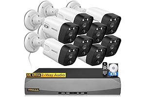 Ultimate Surveillance Solution: PoE Camera System with 4K Clarity and 130° Wide View