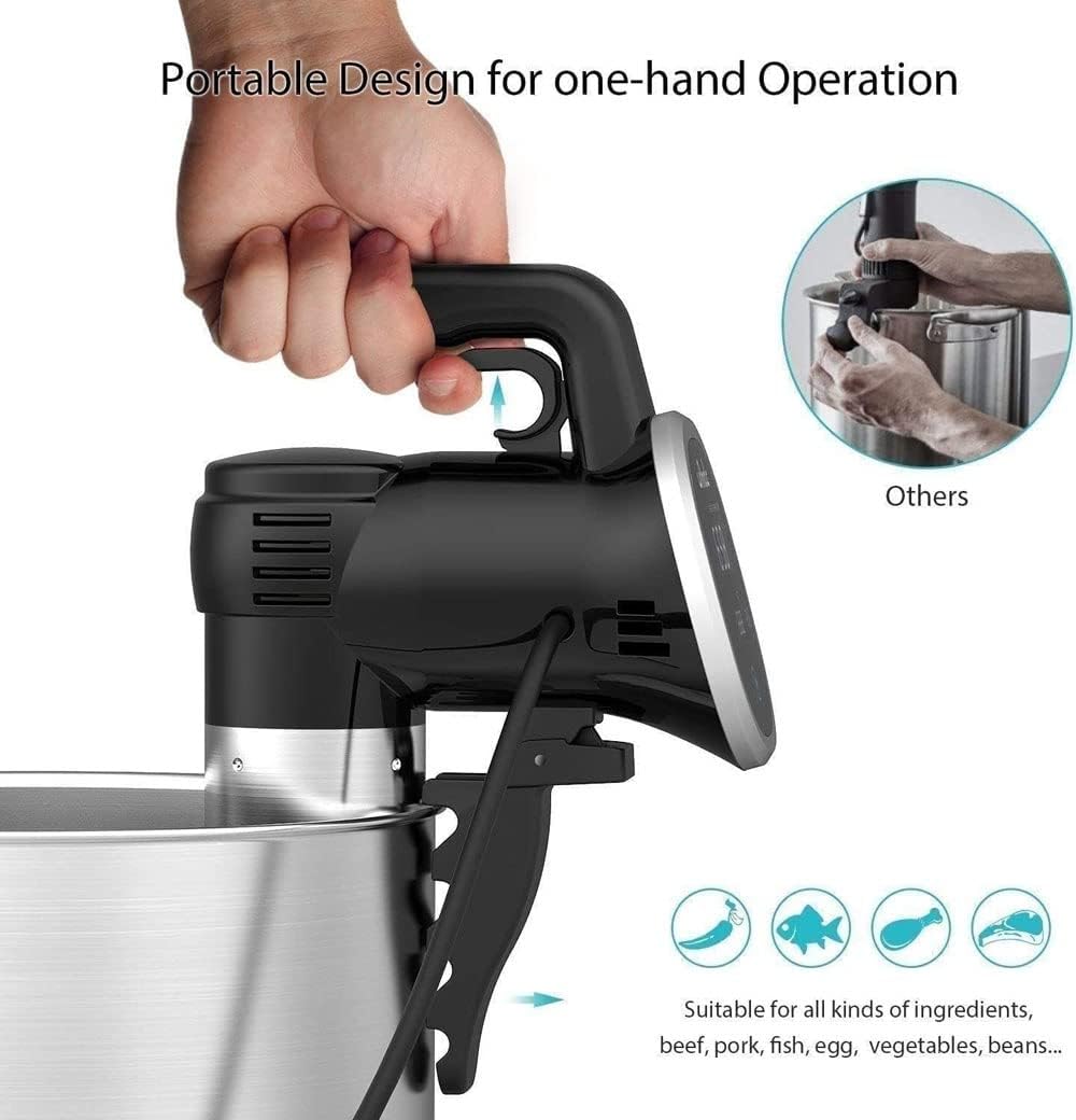Sous Vide Cooker, Ultra-quiet Sous Vide Immersion Circulator,850W Sous Vide Machines with Digital Timer for Accurate Temperature, Stainless Steel