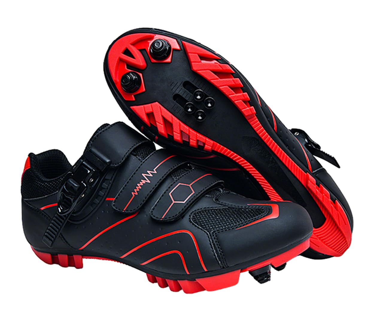 Zapatilla de Ciclismo Hombre Mujer, Zapatos Bicicleta de Montaña Exterior MTB Compatibles con SPD Lock System, Zapatillas de Ciclismo Unisex Adulto Respirables 36-47