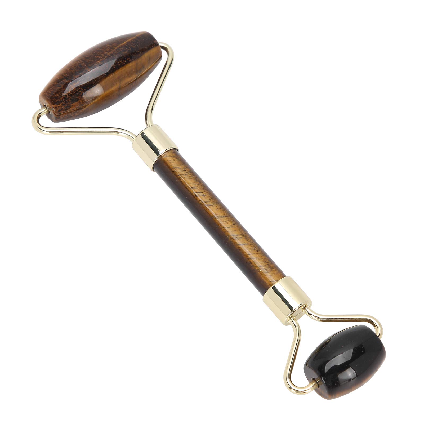 Rodillo de jade, masajeador facial, rodillo facial para piel, ojos, cuello para antienvejecimiento, reduce las arrugas de los ojos y la circulación sanguínea(ámbar)
