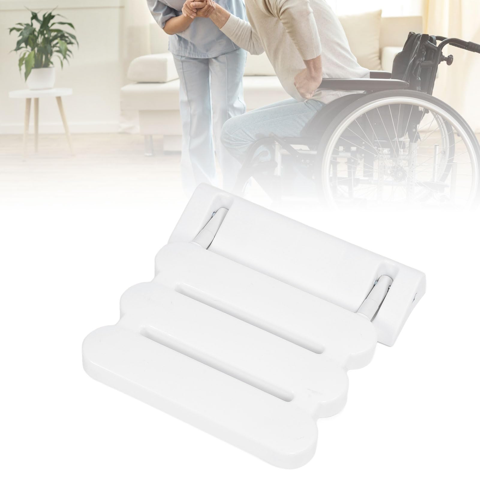 Asiento de Ducha Plegable Taburete de Silla de baño Antideslizante montado en la Pared para Personas Mayores discapacitadas con Fuerte Capacidad de Carga Diseño Plegable Material