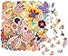 HARTMAZE Wooden Jigsaw Puzzles-Flowers Fury Blossom in Beauty and Fascination 246 Truly Unique Pieces Small Square Shape-Best Choice for Adults and 14 Years Age up Teens.