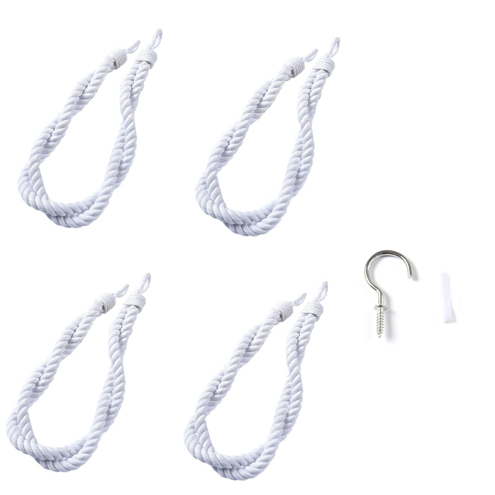 Tfaoys A Curtain Rope Curtain Tiebacks Hand Woven Bohos Styles Decorative Drape Holdbacks For Drapery Ccessories Cotton Rope Holdbacks