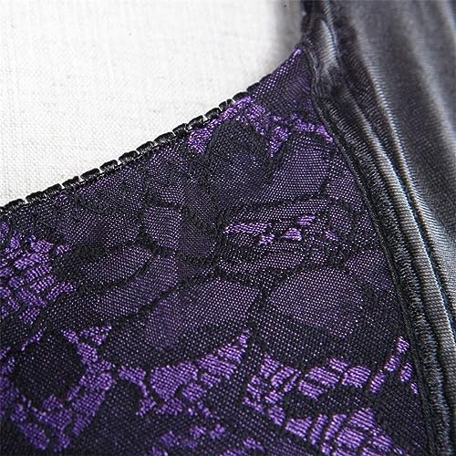 Image of Women's Lace up Gothic Jacquard Shoulder Straps Tank Overbust Shaper Corset Bustiers Top