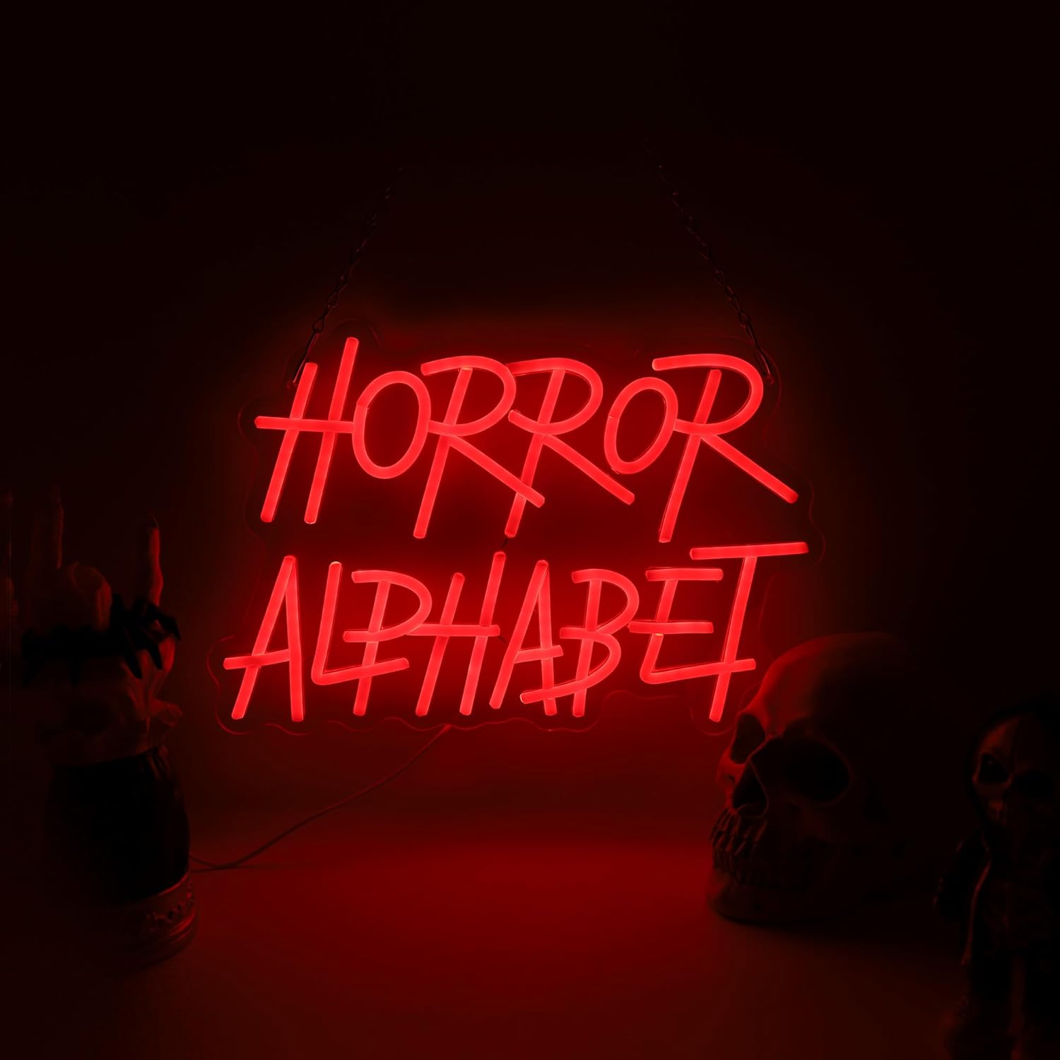 Horror Alphabet Neon Signs Halloween Decorations,Horror