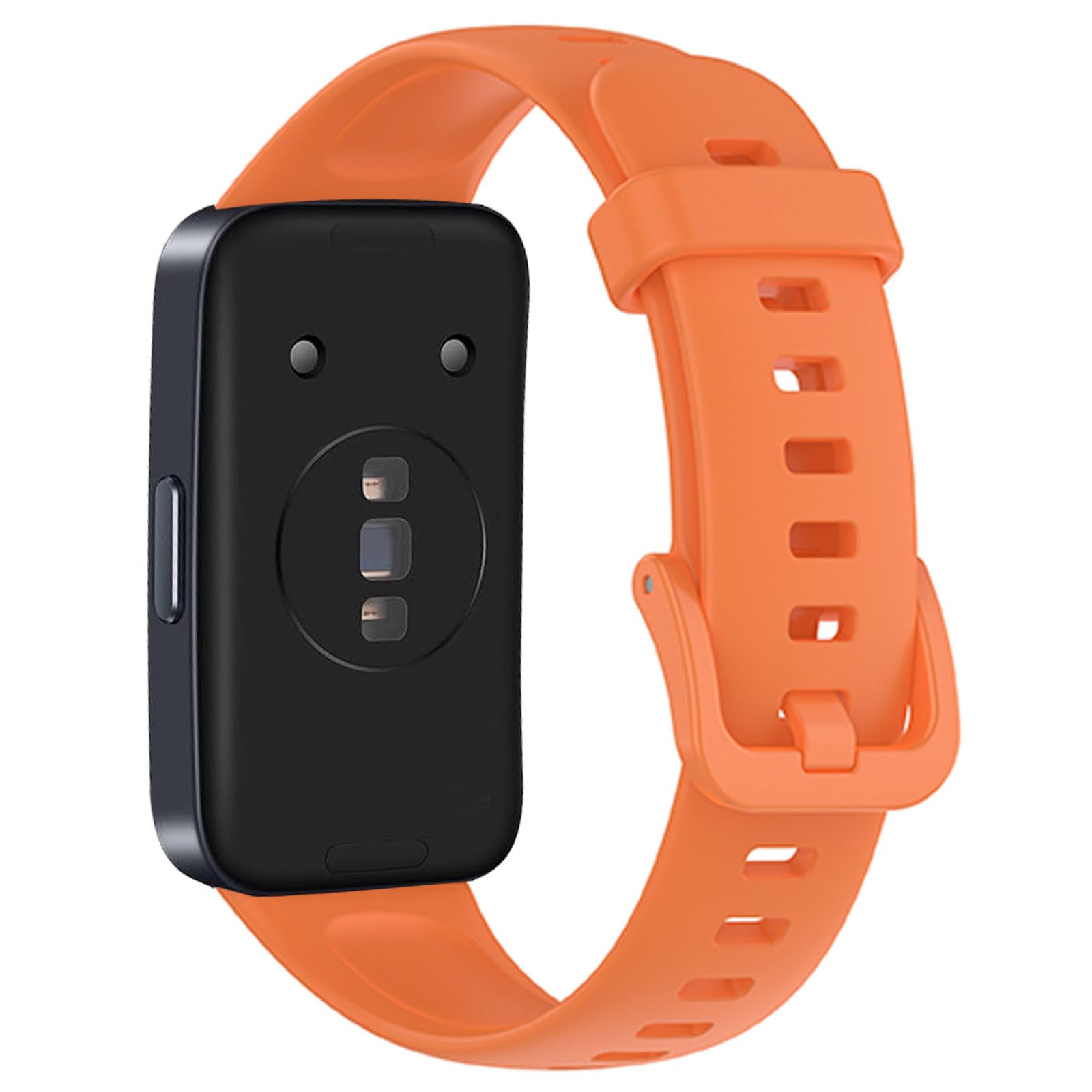 SUGARJAR Silicone Strap For Huawei Band 8/9/10,Soft Sports Replacement Straps for Women and Men, Orange Red - Image 2