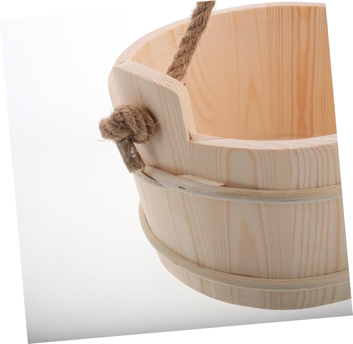 Garneck Wooden Sauna Bucket and Ladle Set Essential Spa Accessories for Steam Room Portable Design Crafted from Materials for Home Sauna and Showers