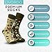 Livordo Premium Stylish Mix Match Socks, Woven High Cut Design with Deep Heel Pocket, Soft and Breathable Materials, Smooth Seam Toe, Non-Binding Top For Fashionable Comfort Feel (Forest)
