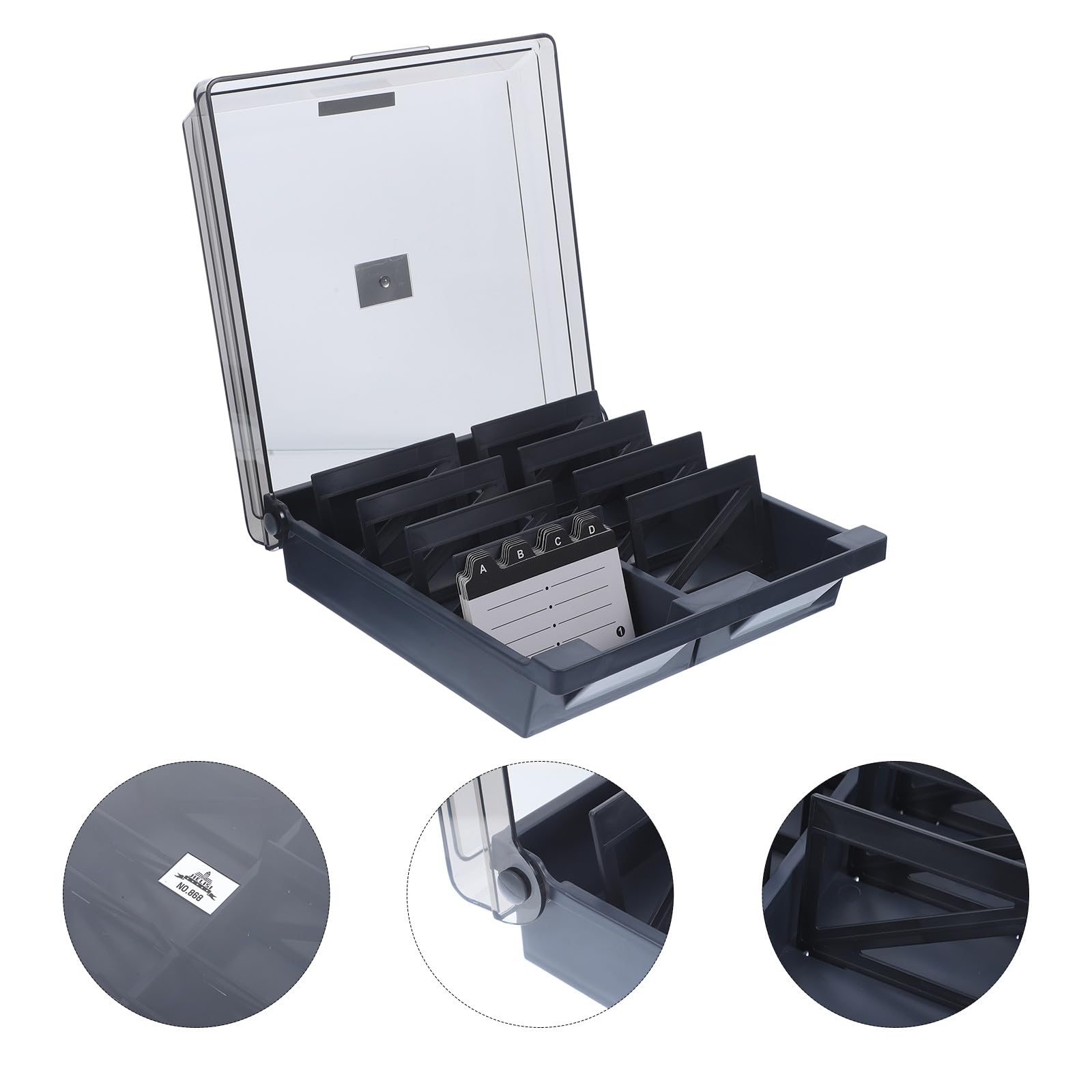 MAGICLULU Porta Biglietti da Visita in Abs Organizer da Tavolo per Schede Magnetiche e Tessere, Capacità 1000 Unità, Design Elegante e Professionale
