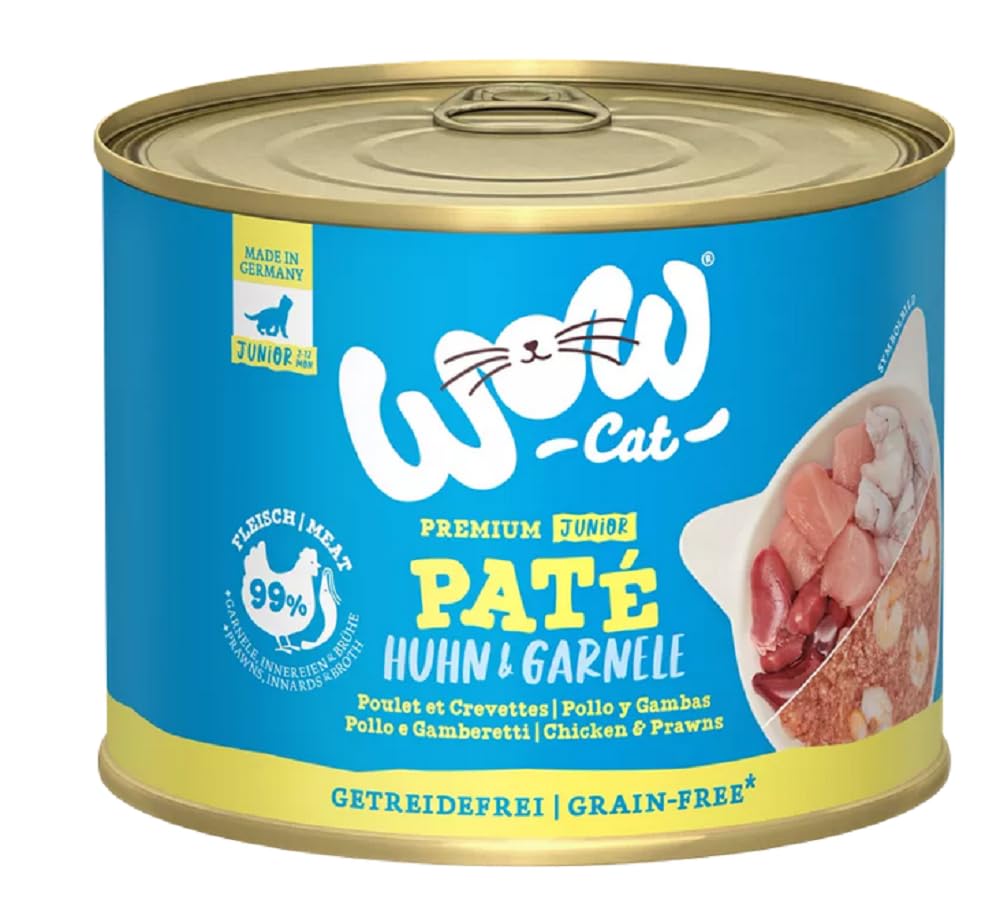 Wow Cat Junior Paté kurczak i krewetka 6 x 200 g