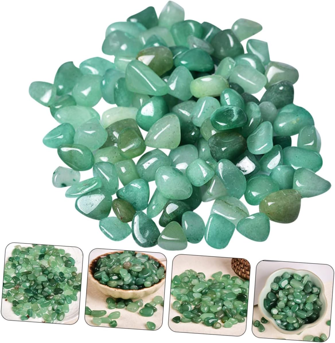 YARNOW 1set Natural Dongling Jade Aquarium Gravels Stones for Fish Tank Decor for Terrarium Garden Pathways and Water Features