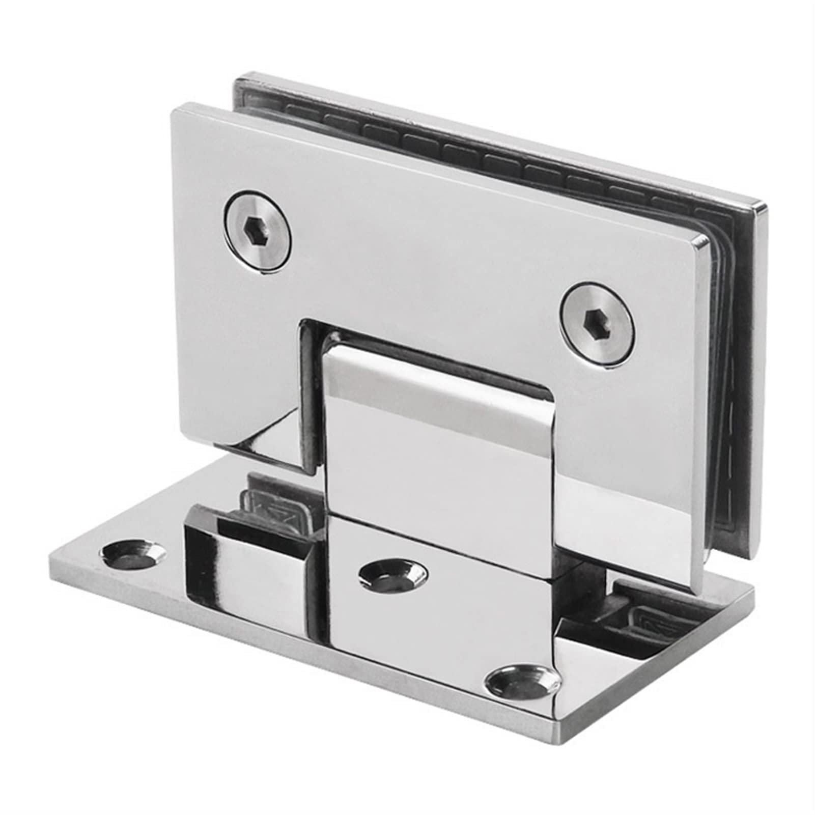 AUNANGLJSCS 90 Degree Glass Door Hinge, Heavy Duty 304 Stainless Steel Shower for 6-12mm Frameless