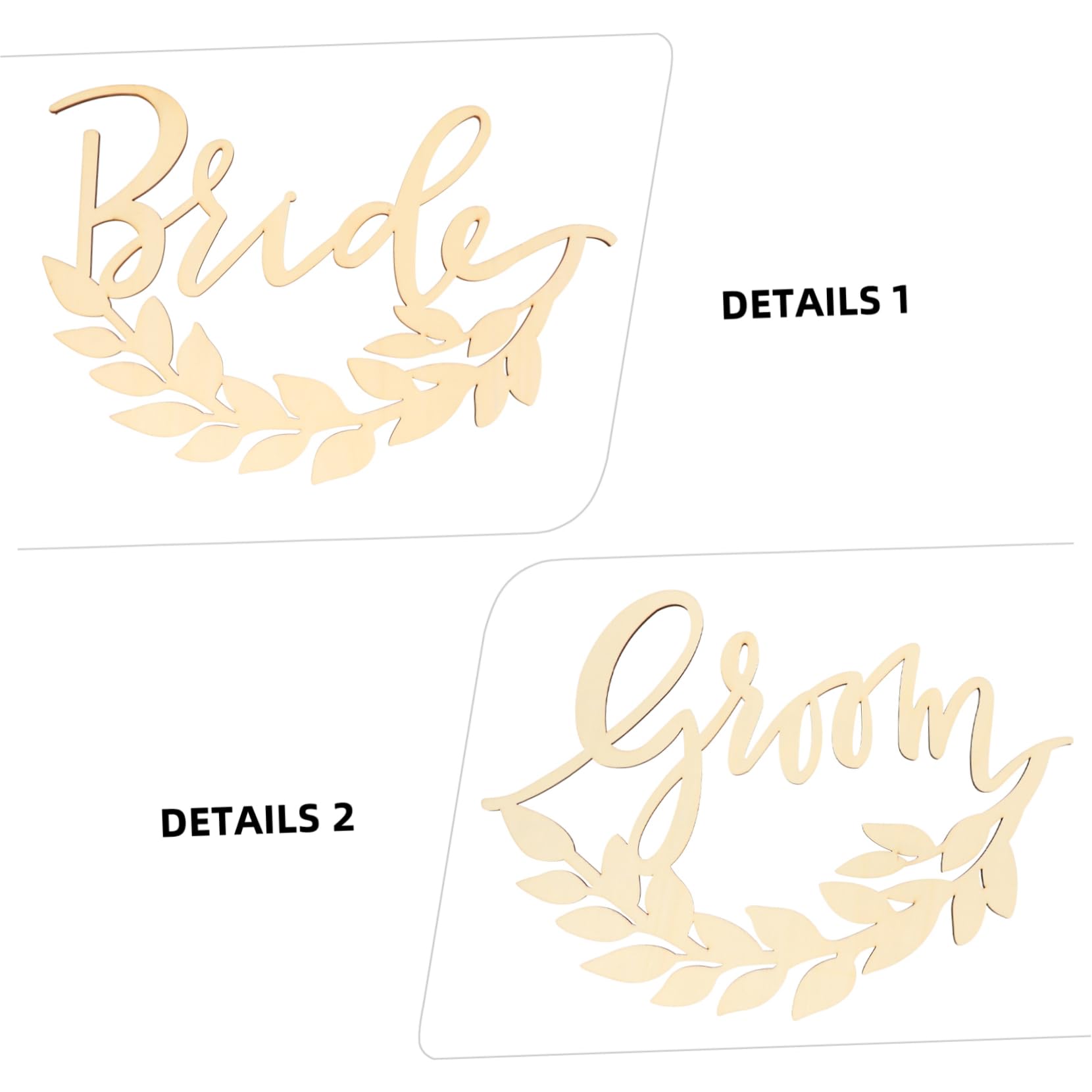 NUOBESTY Braut Bräutigam Stuhlschild Stuhllehnenanhänger für Hochzeiten Glatt und Wiederverwendbar für Hochzeitstisch und Fenster