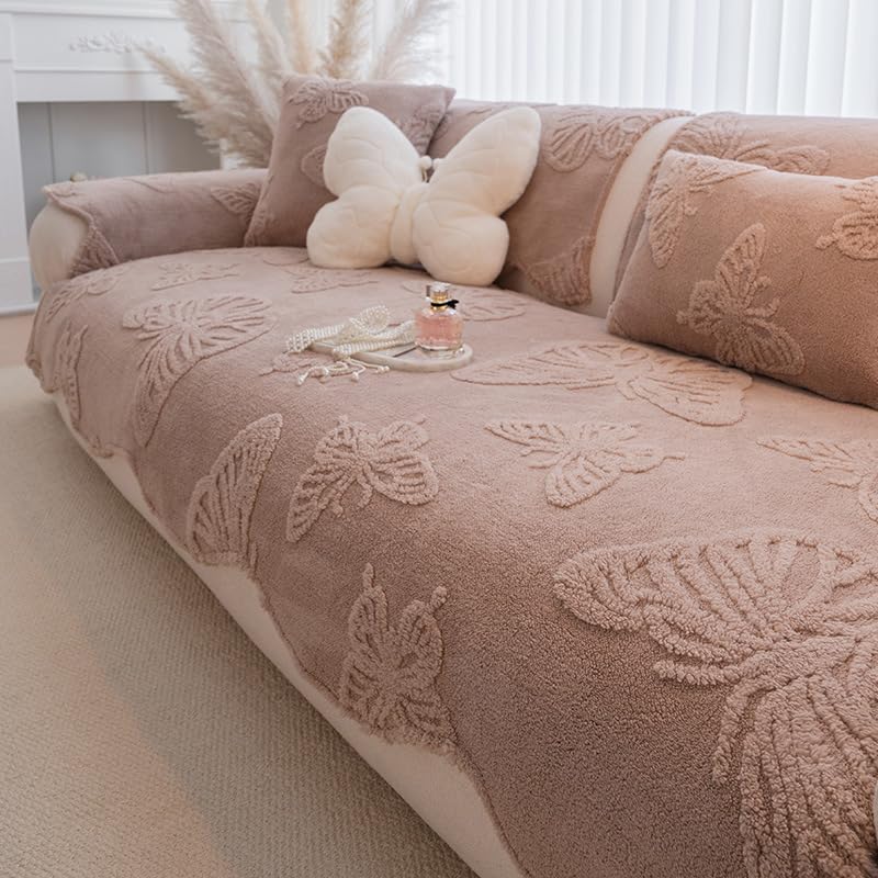 Housse de canapé pelucheuse antidérapante et lavable pour animaux