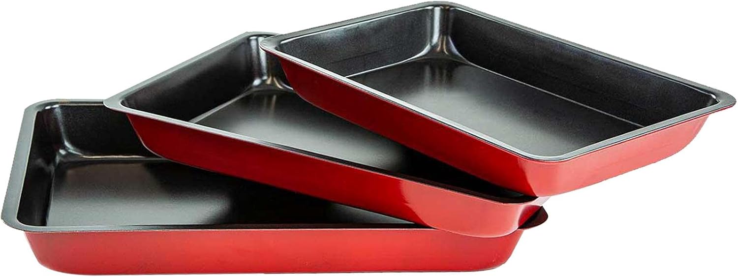 ALBERT AUSTIN Baking Trays Set Non Stick, Premium Set Oven Trays Non