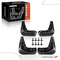 Vista 8 de A-Premium Juego de 4 unidades de guardabarros con accesorios compatibles con Ford Focus 2012-2016, Sedán, color negro, delantero izquierdo derecho