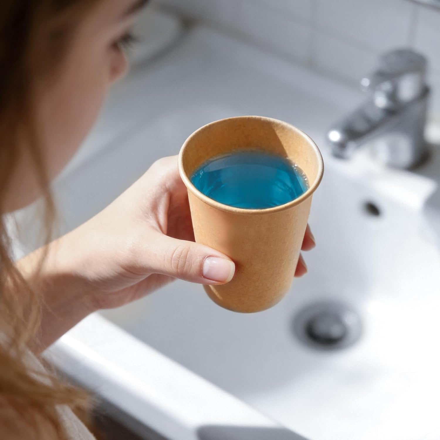 600 Pack 5 oz Kraft Paper Cups, Small Disposable Bathroom Cups, Mini Mouthwash Cups, Hot/Cold Drinking Cups for Bathroom, Parties, Picnics and Travel - Image 4