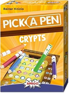 AMIGO Games Pick a Pen Crypts – Highly Innovative Roll & Write Dice Game – Score Points by Completing The Most Rows & Colu...