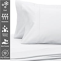 Vista 2 de Pizuna - Fundas de almohada de algodón puro y satén liso de 400 hilos