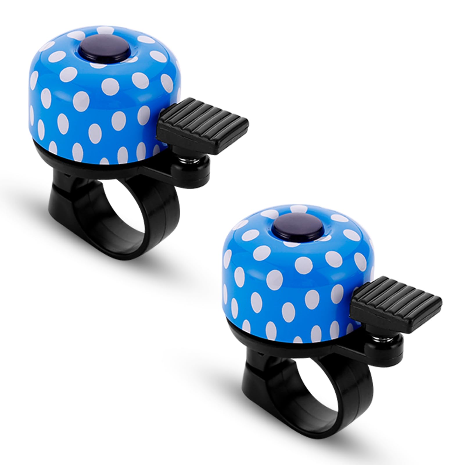 Paliston Bike Bell Bicycle Bell Crisp Sound for Adults Kids Boys Girls Blue White Point & Blue White Point