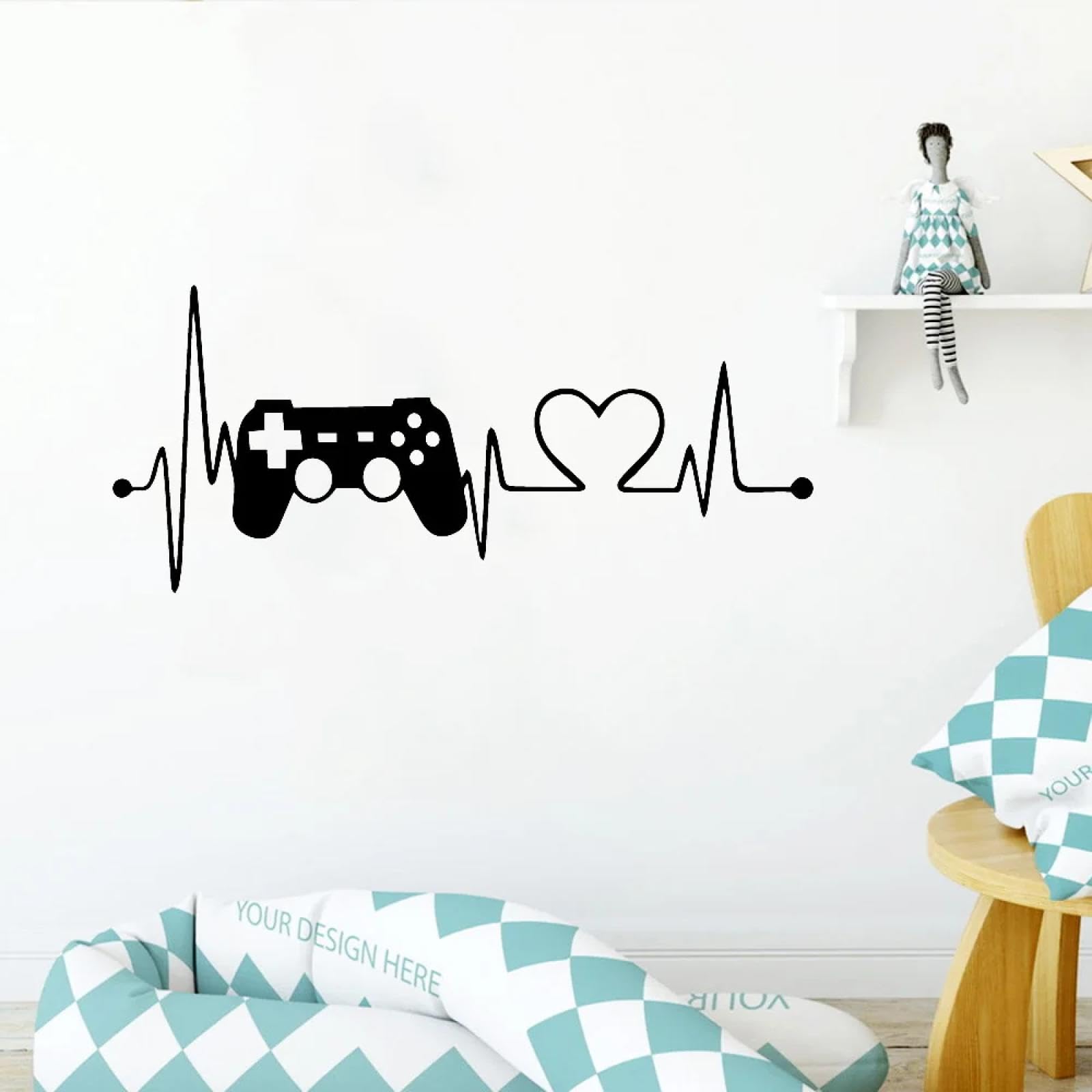 WEIMEIJIE Game-Themed wall Decals for Living Room, Daycare, Children's Room, Boys' playroom.