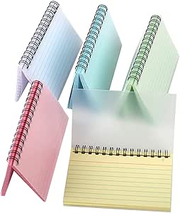 300pcs Flash Cards, Fiches Bristol 12,5 x 8cm, 6 Couleurs Cartes de Révision avec Anneaux