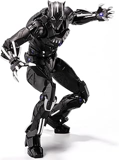 åƒå€¤ç·´(Sentinel) Fighting Armor Black Panther Non-Scale ABS & Diecast Painted Complete Action Figure