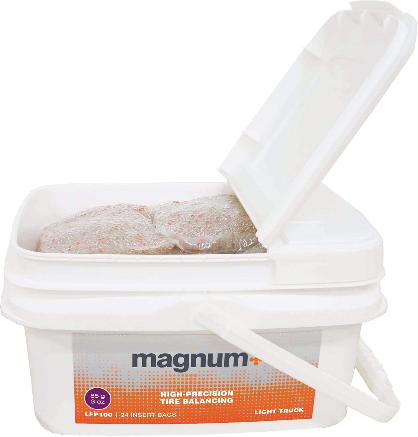 magnum+ Tire Balancing Beads – Fleet Tub of 24 Bags (3oz / 85g Each)
