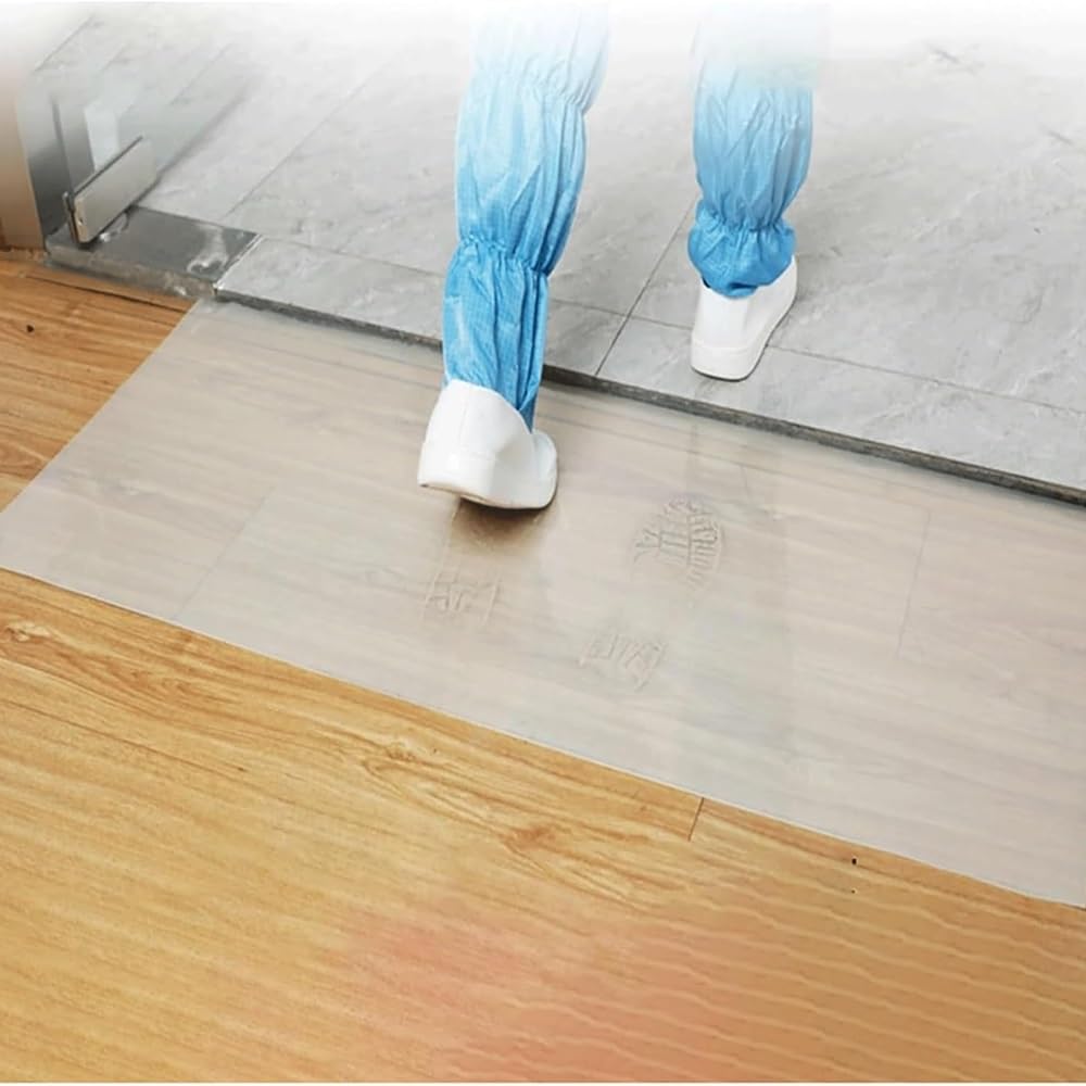 Klebematten für Reinräume, mehrschichtige selbstklebende Bodenmatte zur Schmutzentfernung an Eingängen, Labors und Baustellen, abnehmbar & rutschfest