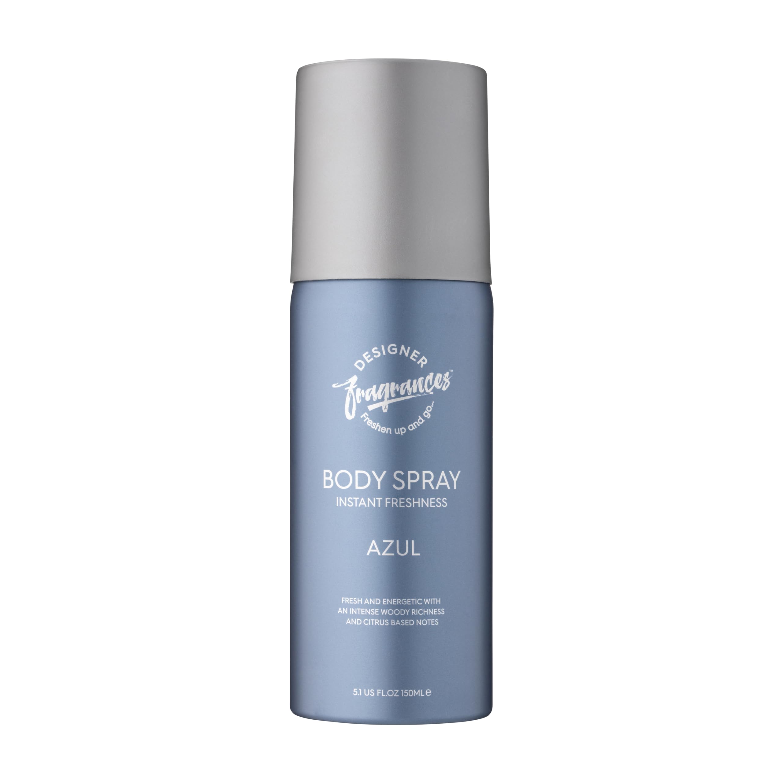 Designer Fragrances Single Pack Azul Billion Men's Body Spray Deodorant Cans - For Instant Freshness on The Go - Long Lasting Smell - Great Male Gift Sets - 150ml
