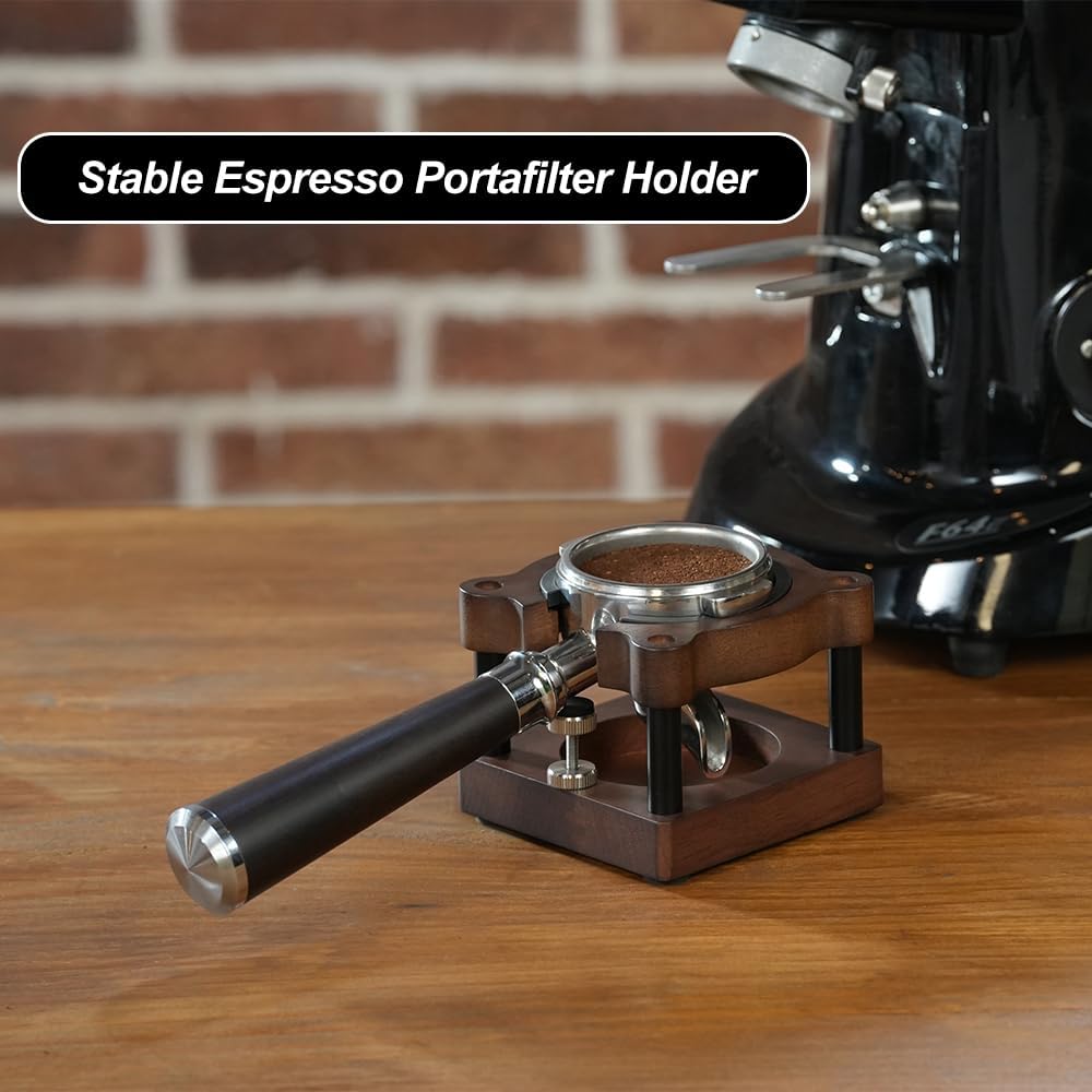 Tamping Station for 58mm 54mm 53mm 51mm Espressso Portafilters Solid Wood Coffee Tamper Station Espresso Machine Accessories Tools