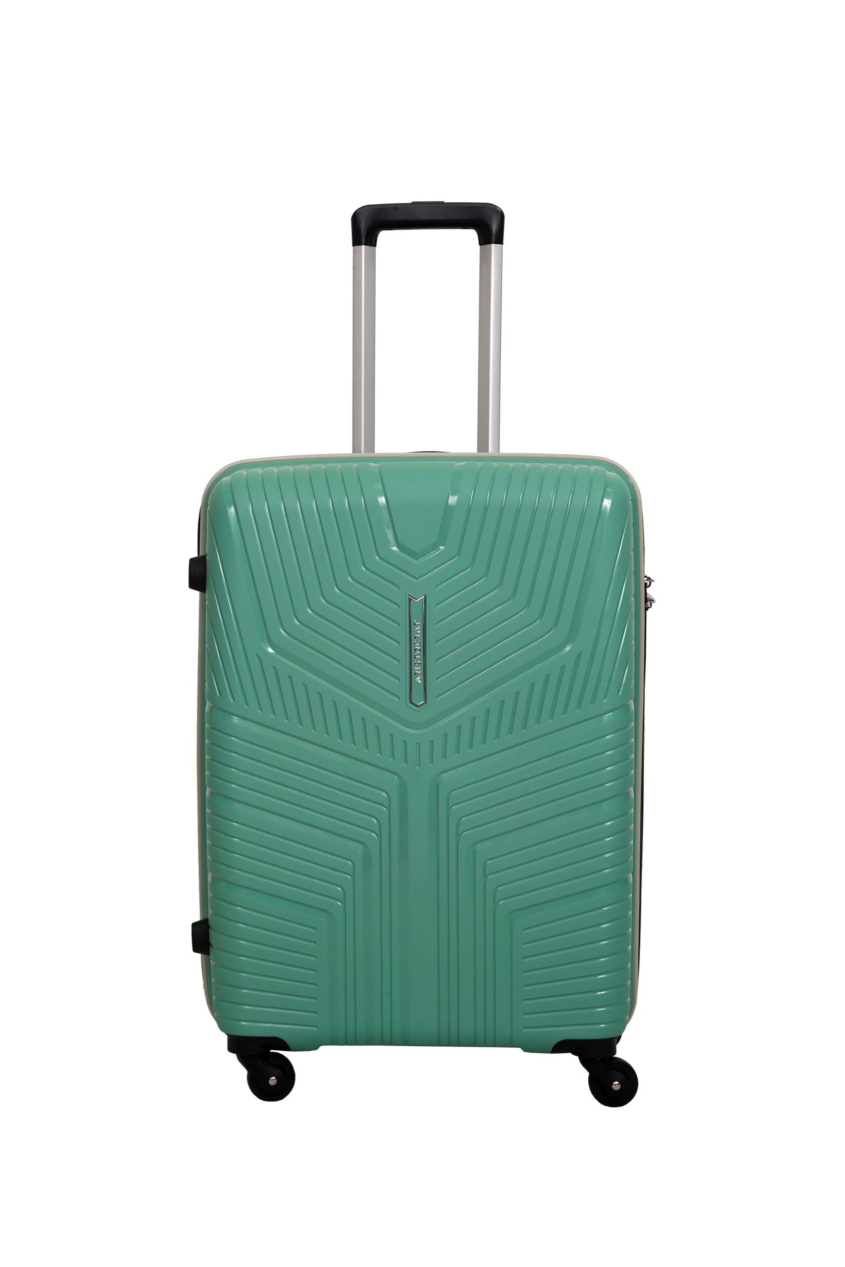 Aristocrat Hardside Trolley Luggage 68 Cm, Polypropylene, 4 Spinner Wheels, Combination Lock with 5 Years International Warranty (Green, Medium)-image-0