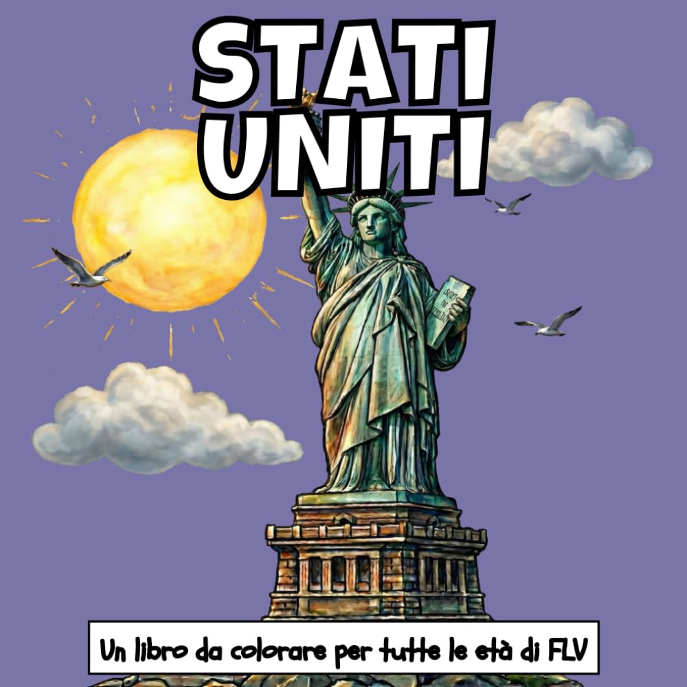 STATI UNITI: Un LIBRO DA COLORARE per tutte le età. terapeutico, rilassante, antistress e per ridurre l’ansia — ideale per la consapevolezza, la ... pagine e illustrazioni di alta qualità di FLV