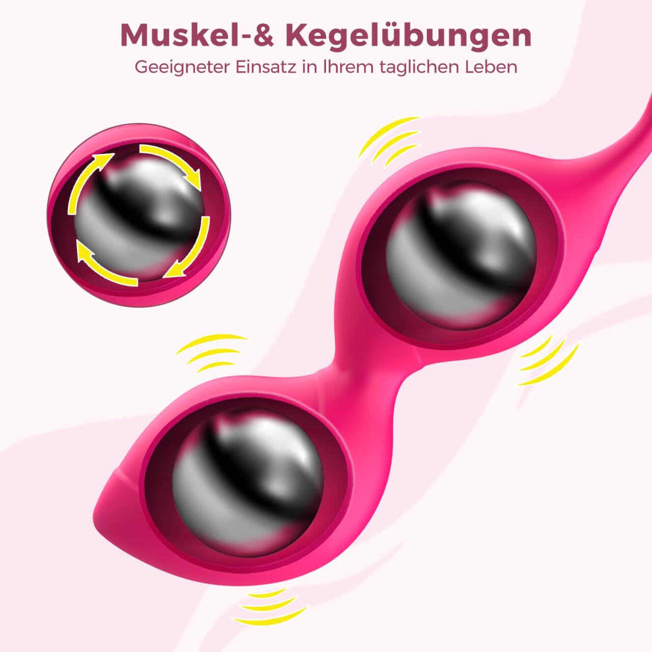 Amore sfere Training, Allmay medica polsino in silicone kegel Balls palline, Piatto fondo Training Aiuto palline da pavimento Trainer, Sex Allenamento per donne