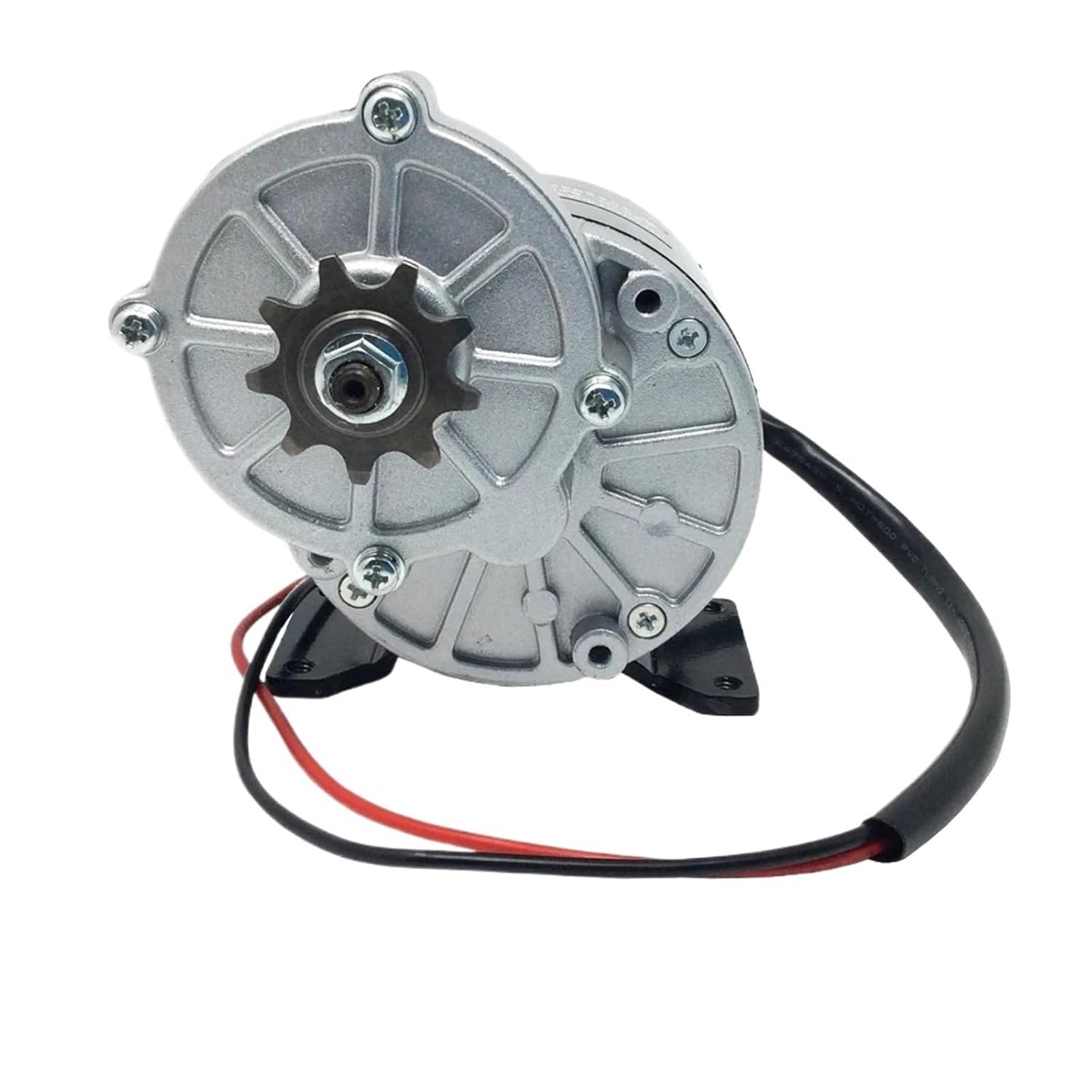 1 Pcs MY1016Z3 DC Scooter Motor 24V 36V Brushed Gear Motor 350W High 380Rpm with Sprocket 9 Teeth Pitch 12.7mm for Electric Bike(24V)