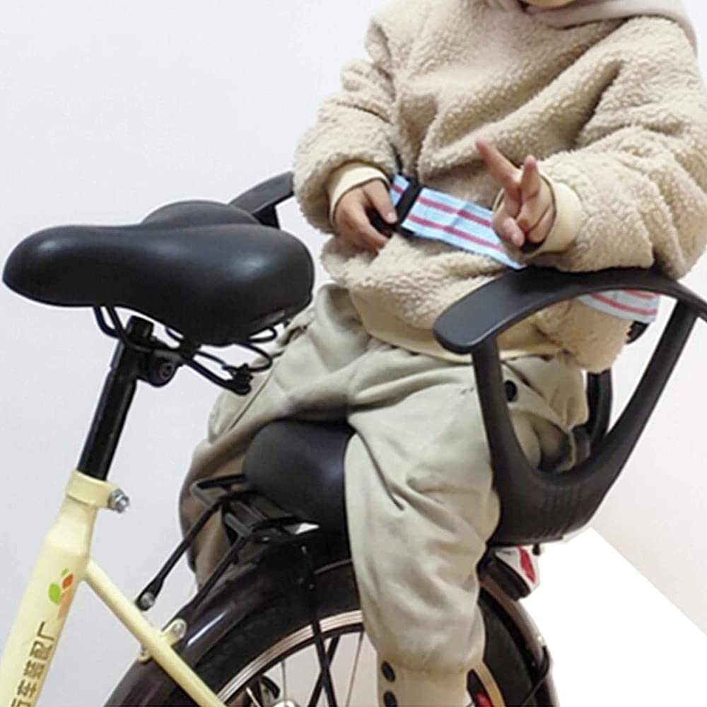 Siege Velo Enfant Arriere Réglables avec Accoudoirs Et Pédales de Ceinture de Sécurité Rembourrés Siège Arrière de Vélo de Sécurité pour Bébé Adapté Au Vélo VTT
