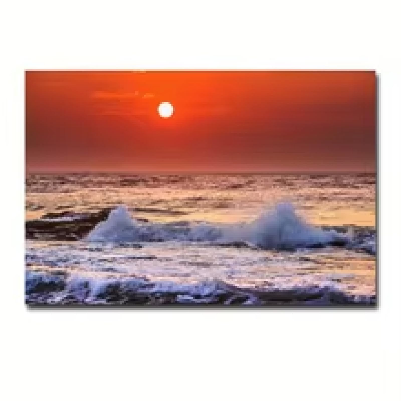 Poster Landschap met bos en meer