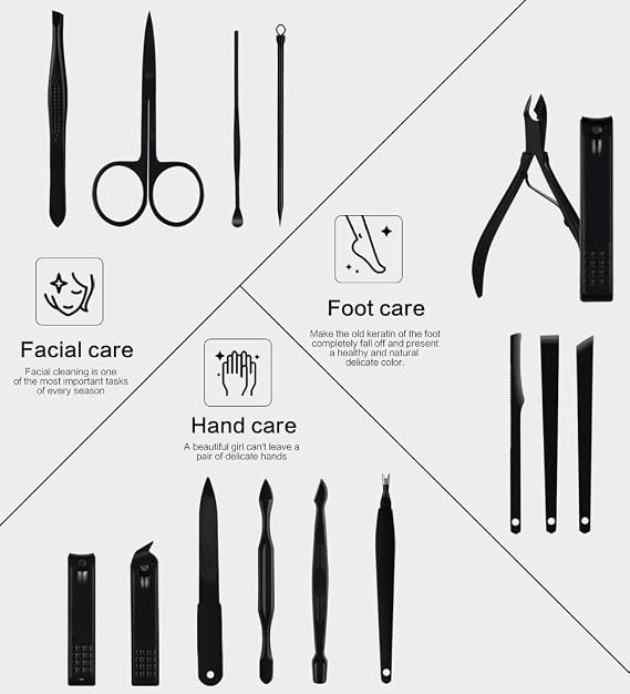 QLNE Manicure and Pedicure Set (Red)