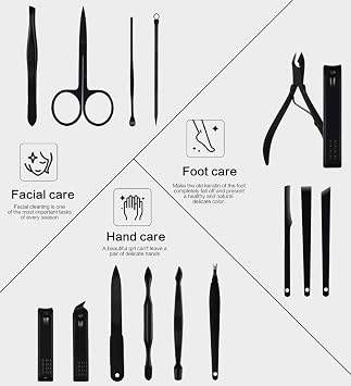 QLNE Manicure and Pedicure Set (Red)
