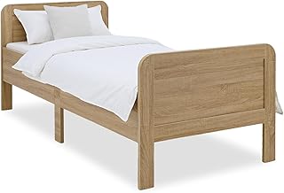 Homestyle4u Komfortbett Bett Senioren Seniorenbett 90x200 Komforthöhe Natur Holz erhöhter Einstieg extra hoch Holzbett