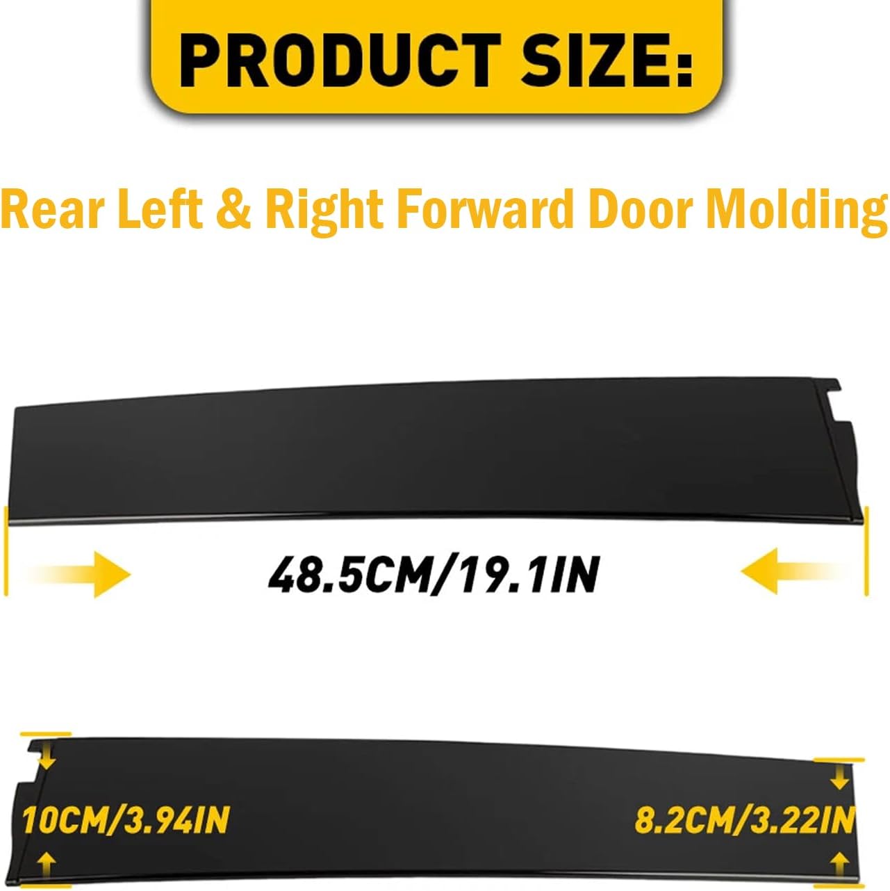 926-243 926-244 Rear Door B Pillar Trim (Pair) Fits for 2015-2018 Chevy Suburban Tahoe, GMC Yukon/XL, Cadillac Escalade/ESV | for 2016-2018 Suburban 3500 HD | Left & Right Rear Door Pillar Molding